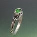 DELICATE LEAF RING, Your Choice of Stone.  Ring in sterling silver