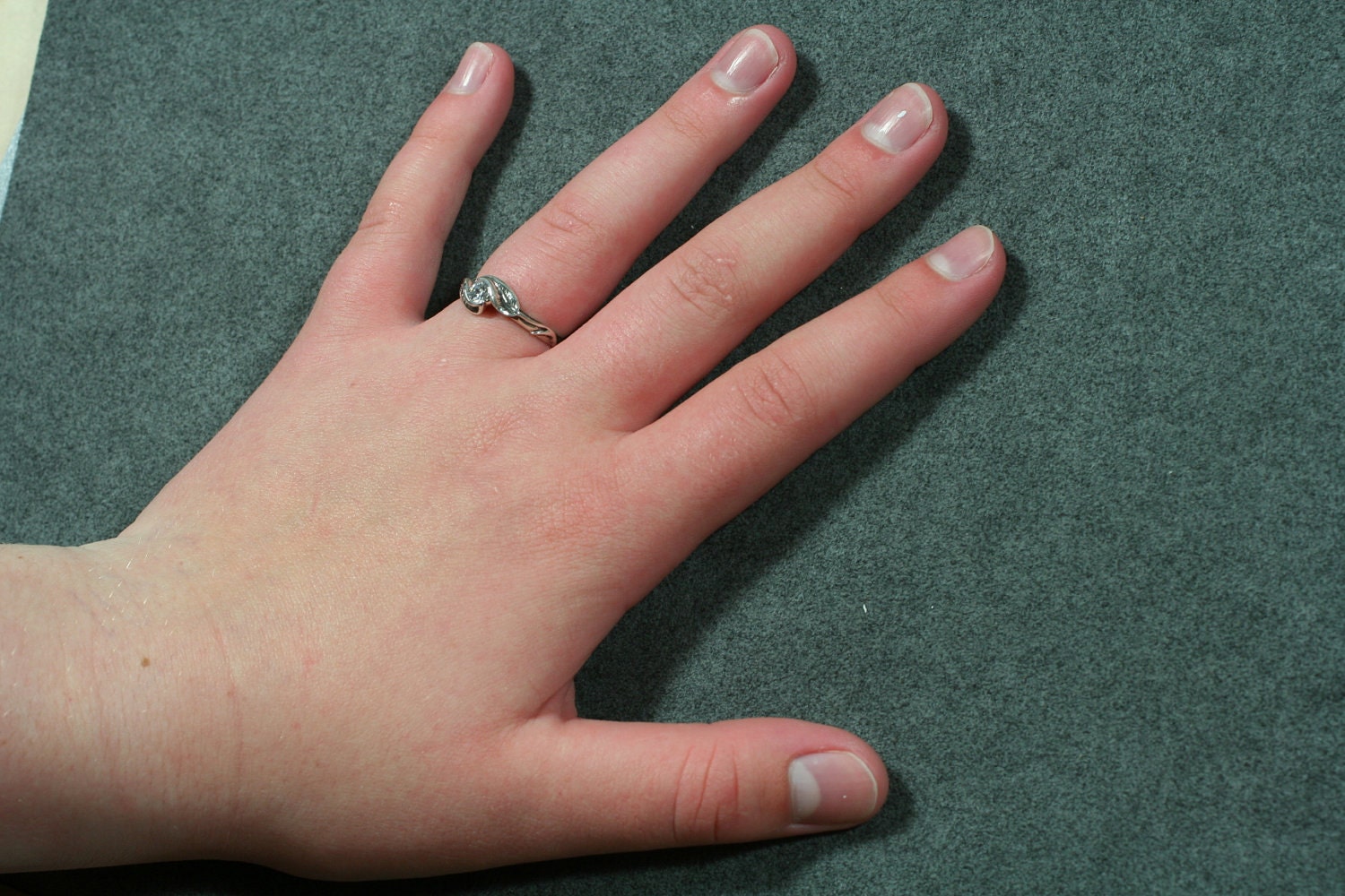 DELICATE LEAF RING, Your Choice of Stone.  Ring in sterling silver