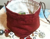 Freestanding Dice Bag in Inquisition Red Suede