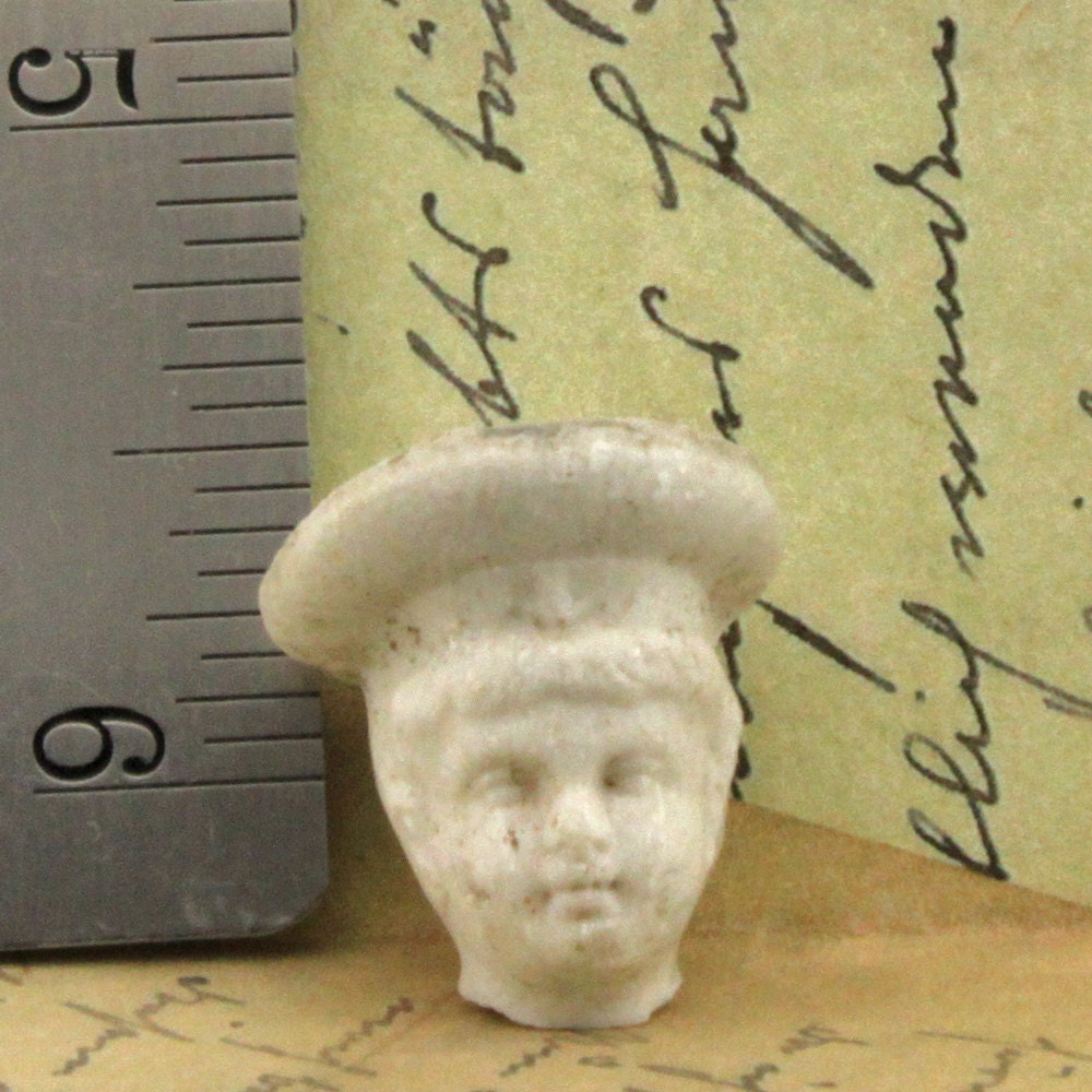1 Vintage German Bisque Sailors Head 1800s German Navy