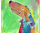 Heart On His Sleeve 11x14 archival matted print