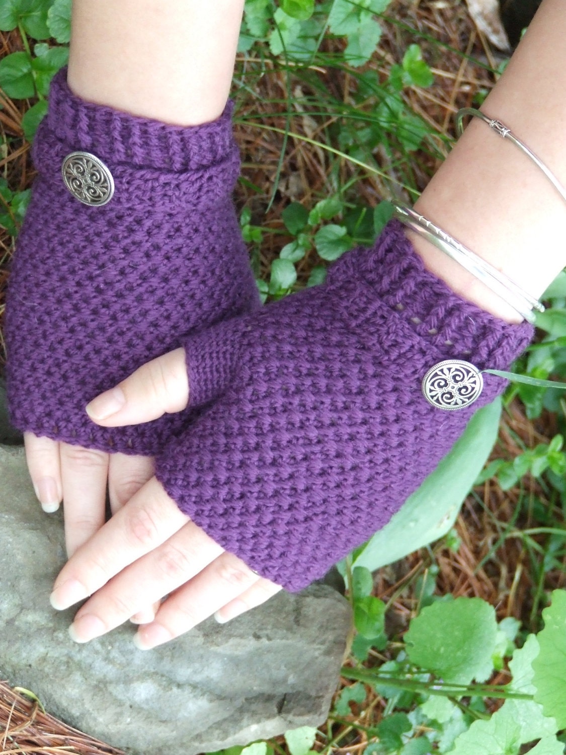 Color Me Purple Mitts - Crochet Pattern (PDF File)