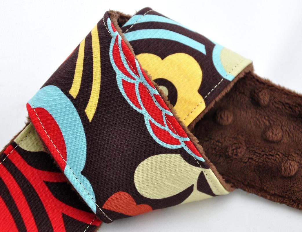 Nikon Padded Camera Strap Cover, dSLR / SLR Brown Yellow Retro Brown Minky - Spring Accessories Spring Fashion