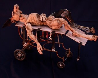Steampunk cyborg Hare marionette