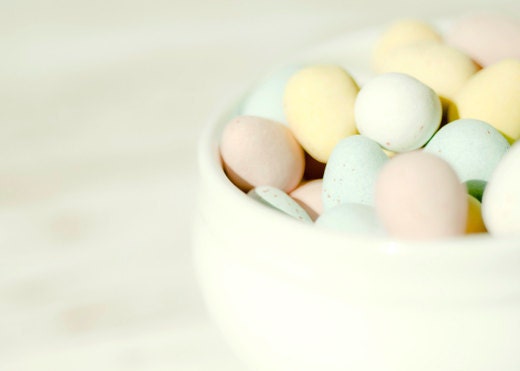 pastel photograph easter candy mini eggs food photography kitchen art spring celebrations 5x7 photo "Easter Sweets"