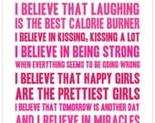 I Believe In Pink - 8"x10" Print