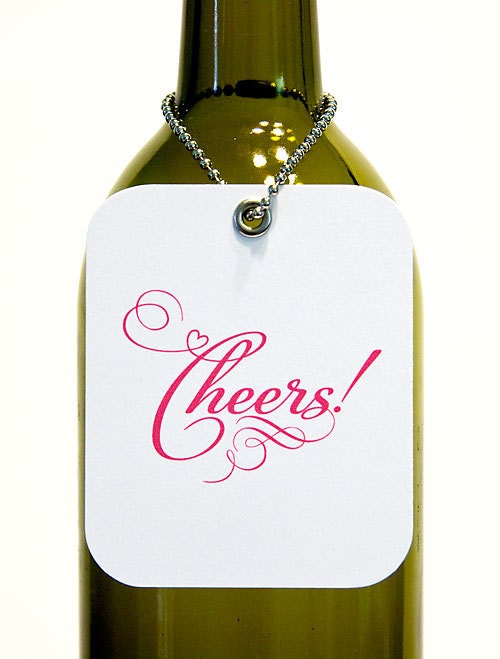 Cheers - Set of 6 Wine Tags
