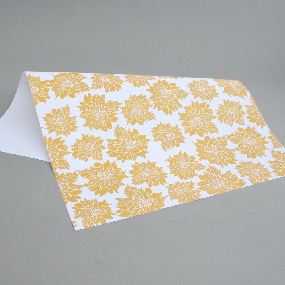VILLA goldenrod wrapping paper