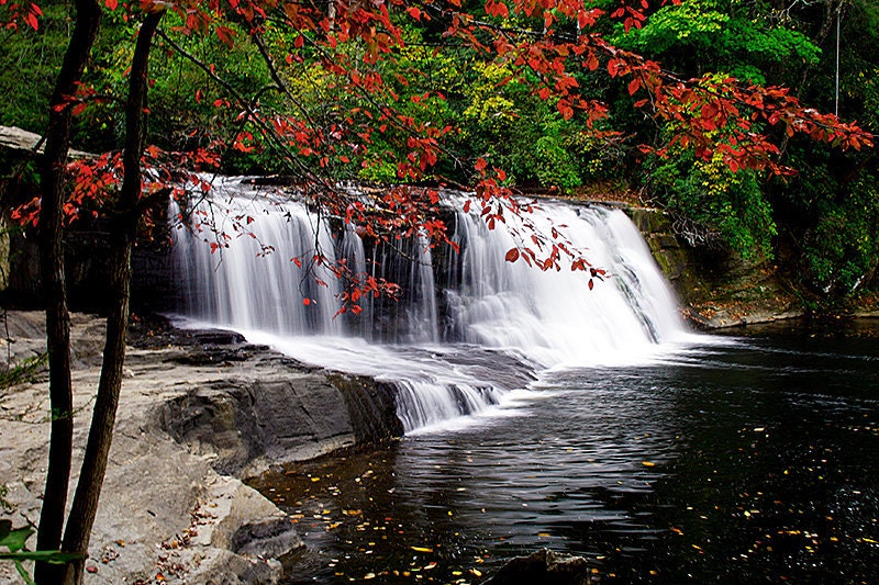 Limited Time 18Hx27W Photograph: Print of Hooker Falls, Printed on HP Professional Satin paper - robtravisphotography