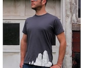 Philadelphia Men's City t-shirt, hipster shirt, american apparel XL, urban cityscape architecture