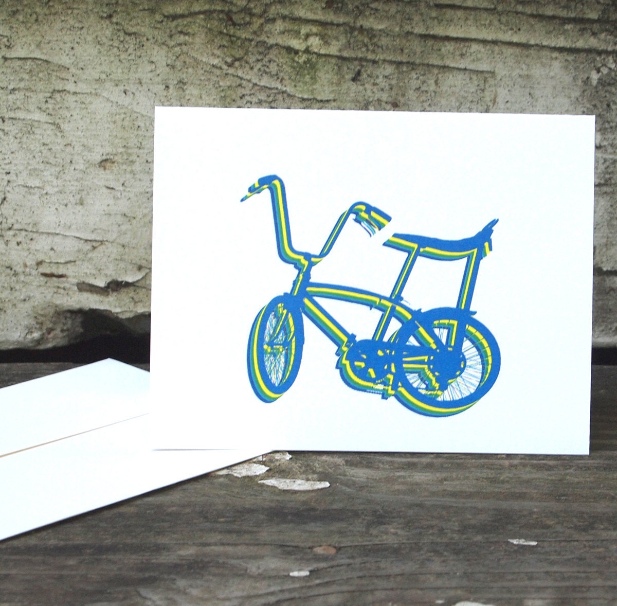 Retro Schwinn Bicycle card, bike ride blank notecard, birthday