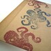 8 Bit Octopus large moleskine journal (lined) pixel notebook 8bit retro video game blue