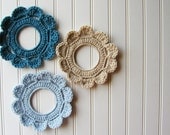Decorative Crochet Wreath Wall Hangings & Picture Frames Beach Ocean