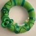 Handmade Yarn St. Patricks Day Wreath-Lucky-10 in wreath