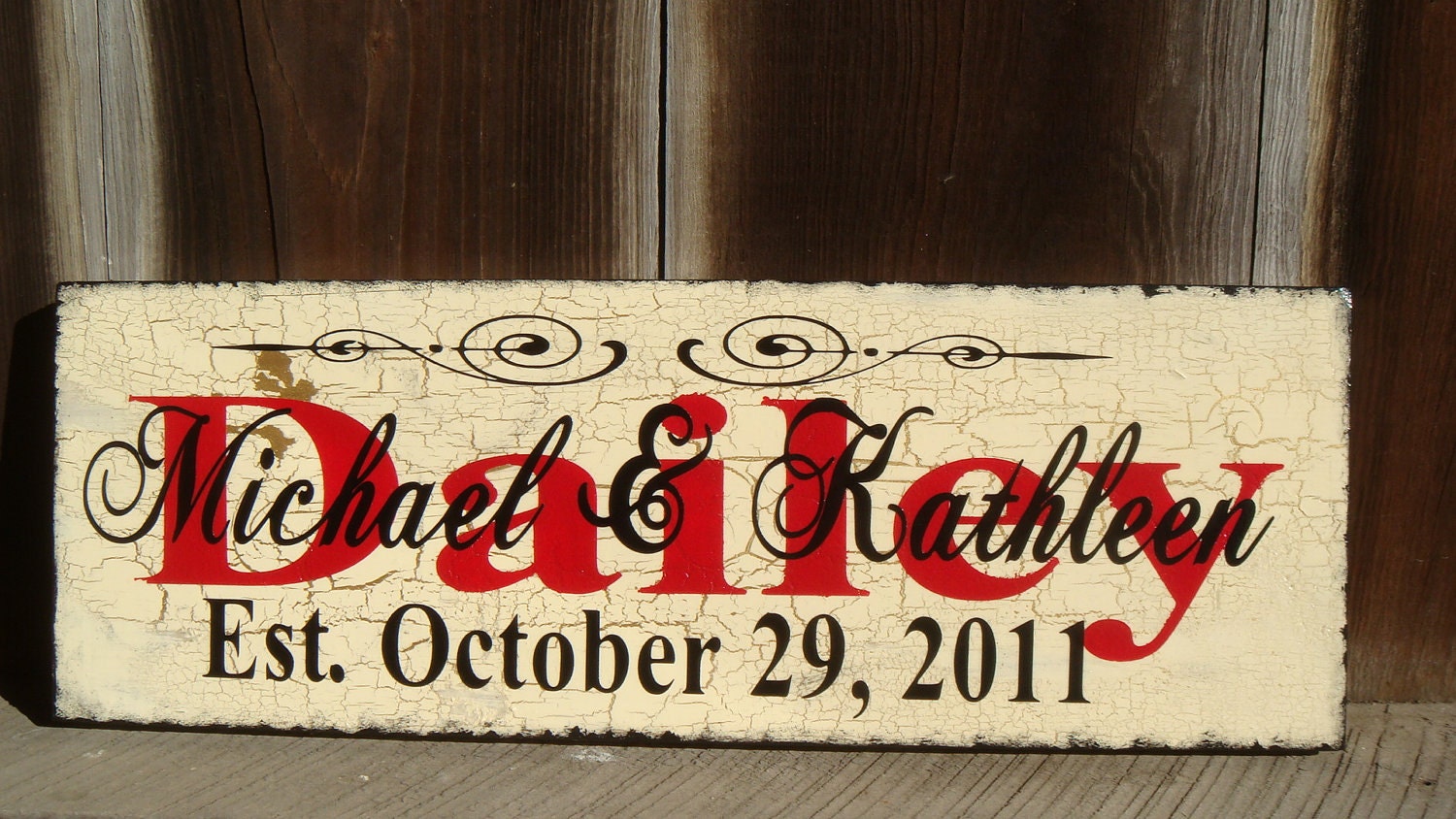 Personalized Wedding Sign Hand Painted