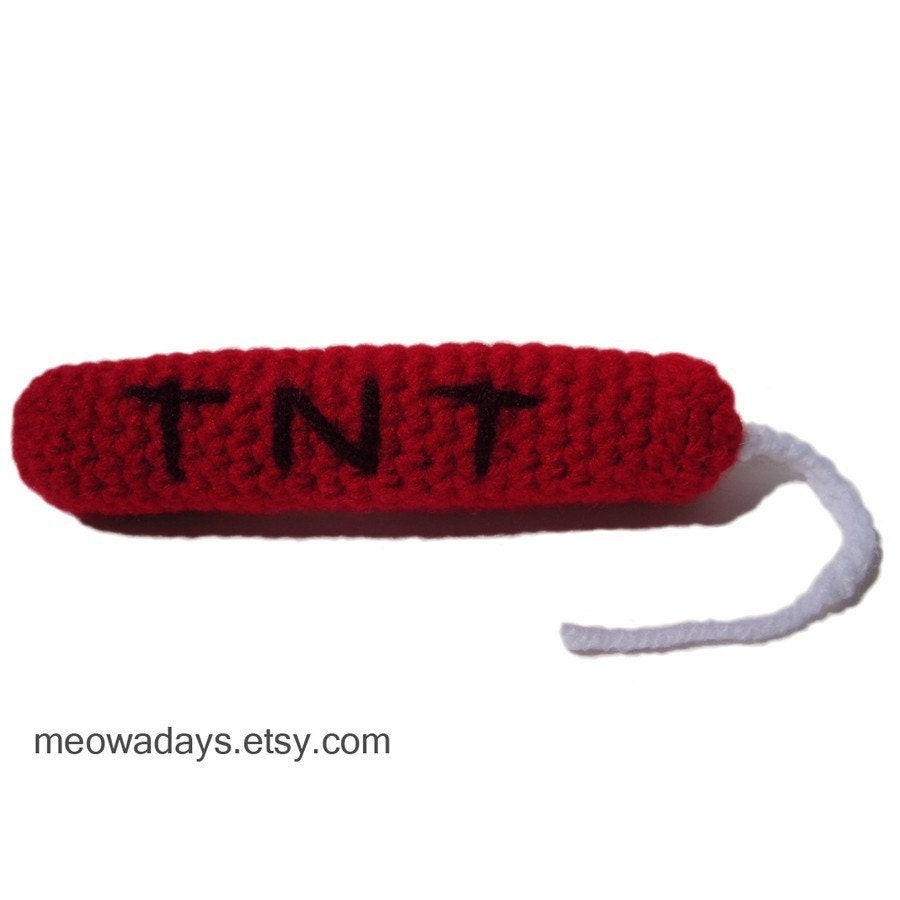 CAT TOY CATNIP tnt dynamite dynomite stick organic crocheted toys