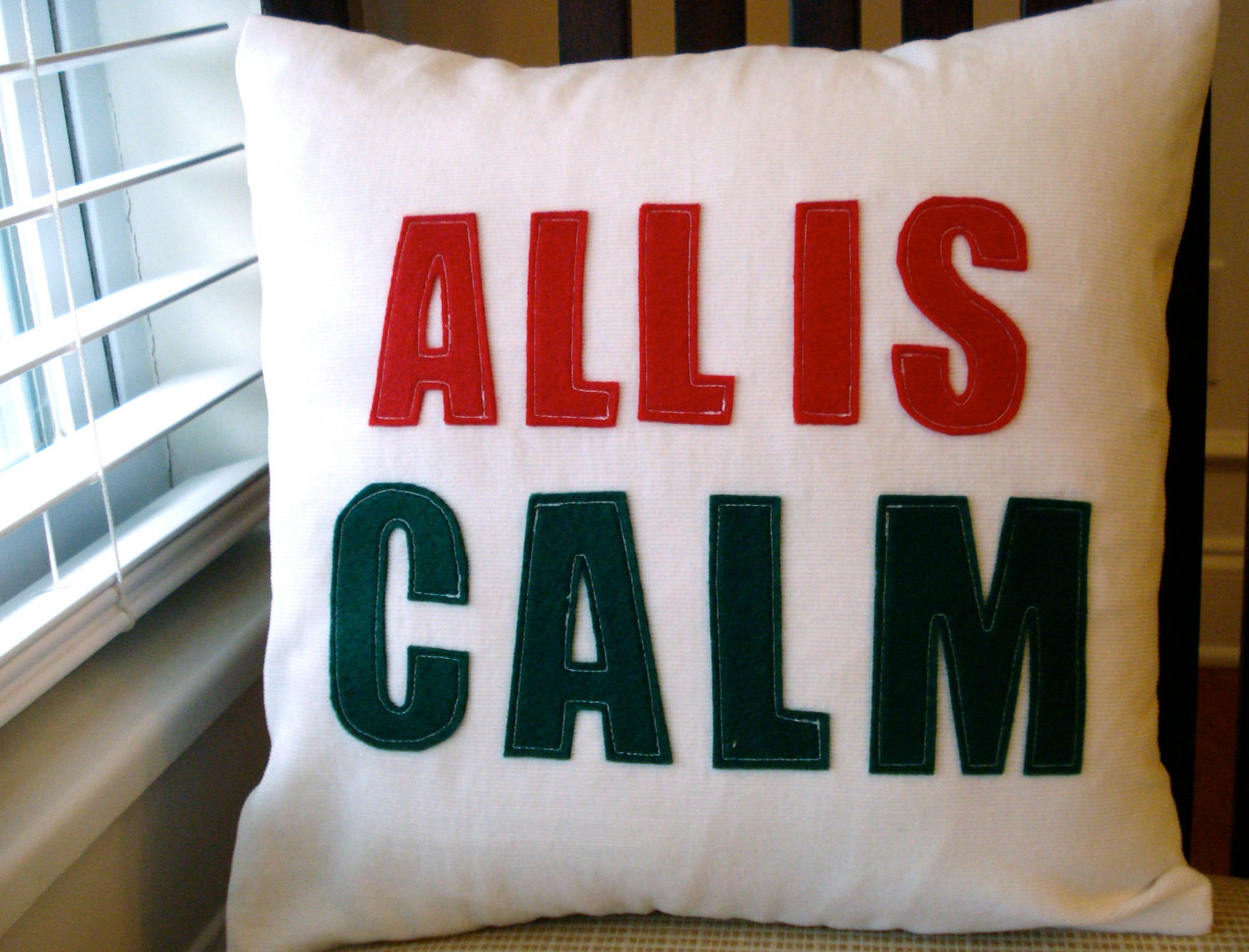 All is Calm Christmas pillow cover - ready to ship
