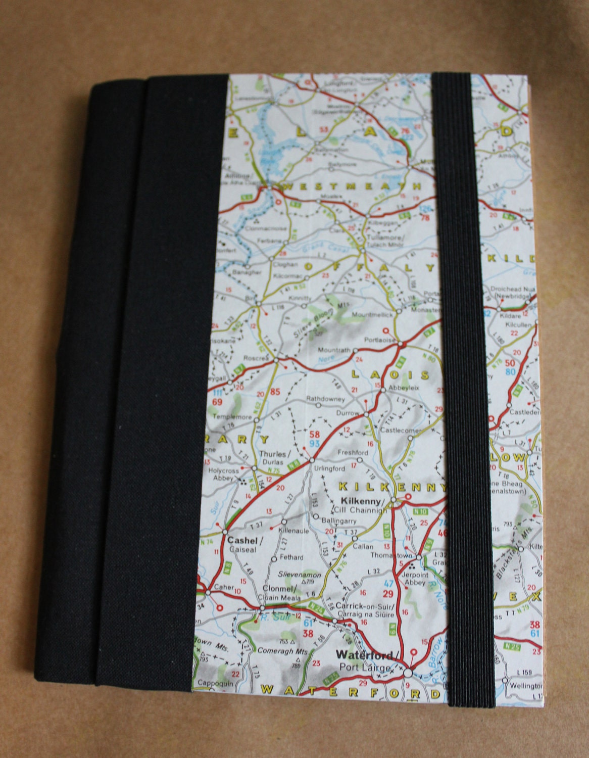 Recycled Map Journal - Ireland