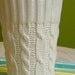 Cable knit ceramic tall cup - Ivory Glazed edge