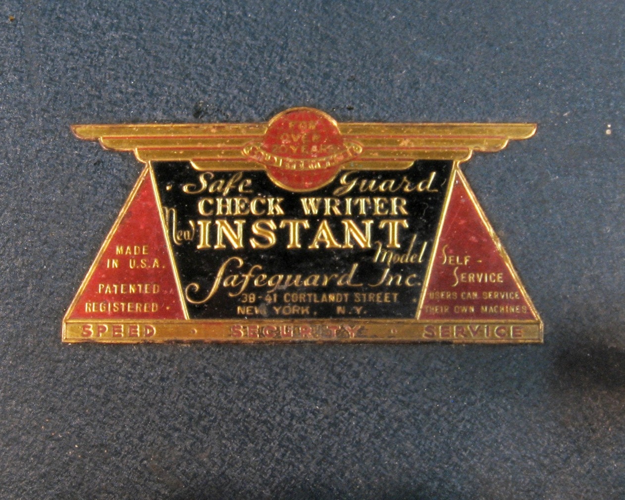 Vintage Safe Guard Check Writer Made In New York City