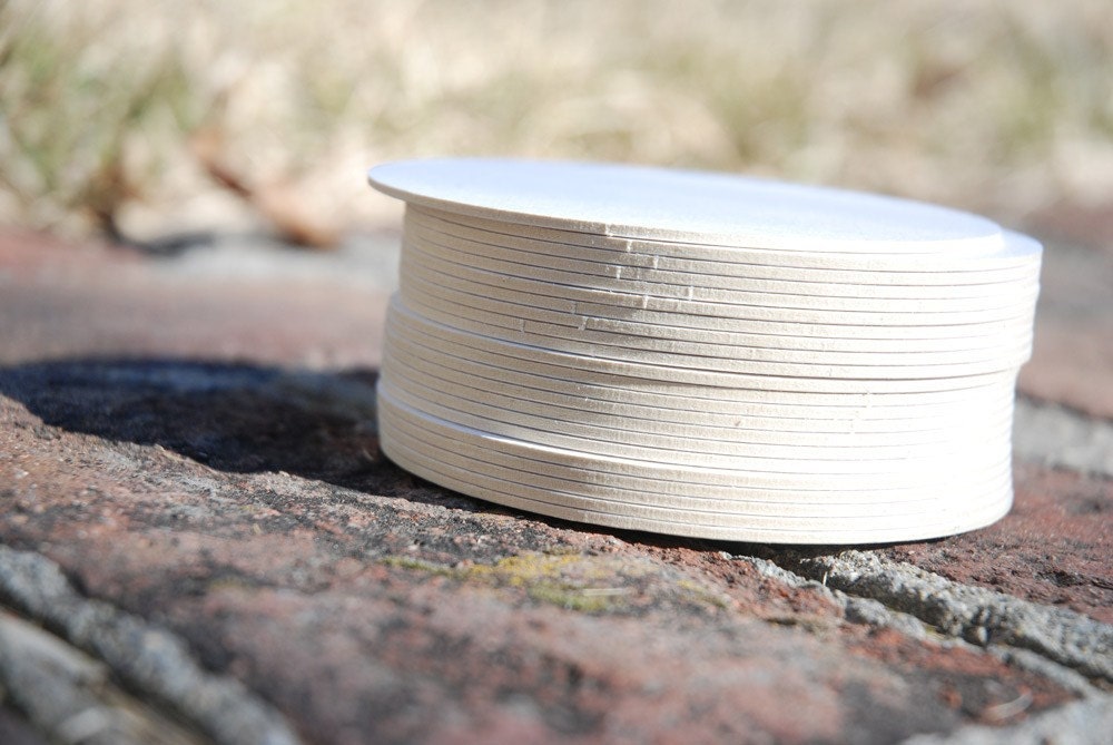 150 Blank 4 inch Round Coasters, heavyweight. Perfect for letterpress, crafts, etc