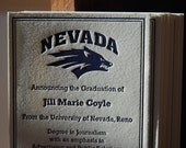 Letterpress Graduation Announcements. Set of 40. Eco friendly.
