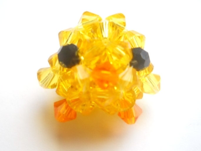 Yellow Canary Bird Figurine  Swarovski Crystals