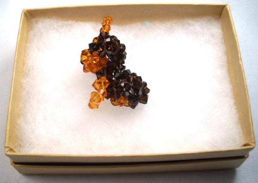 Yorkie Miniature Figurine Swarovski Crystals