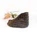Fantasy. Fancy Black seed bead beadwork Cuff / Bracelet. Fashion jewelry.  Party time