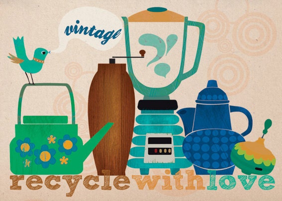 Recycle with love-art print limited edition