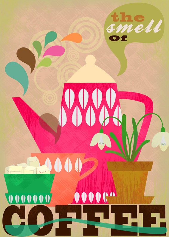 the smell of coffee-art print