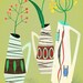 3 mid century vases-limited edition art print of 50