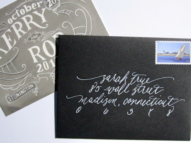 Calligraphy--Sophie in White Ink