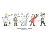 Childrens Art Print - Nursery Art Print - Boys Kids Room Decor - Be a Good One - 11x17