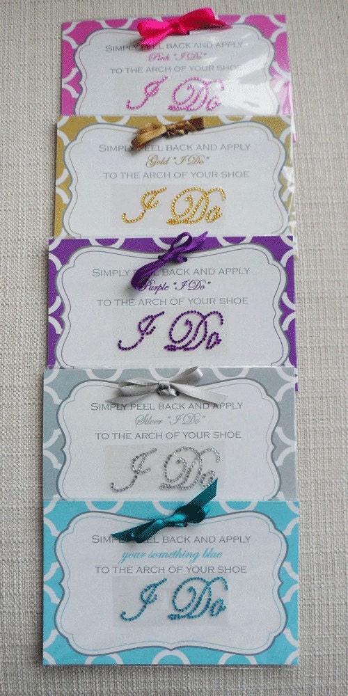Wedding I DO Stickers for your Something Blue on your shoe