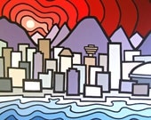 False Creek I, Vancouver 8" x 10" Fine Art Print of Original Acrylic Painting --Buy Any 2 Prints & Get a 3rd FREE--