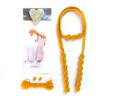 knitted  wrapped necklace MIU mustard