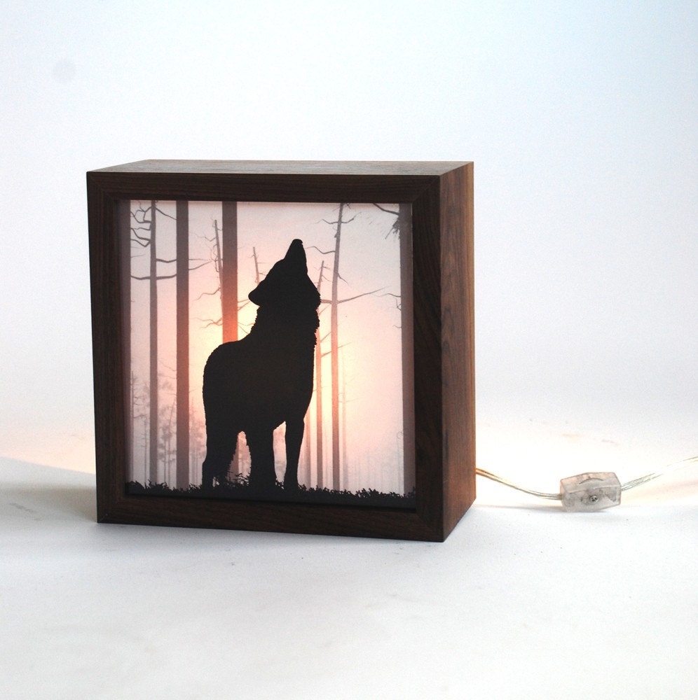Nightmare guard/ Wolf forest light box (Made to order) featured on DAILY CANDY