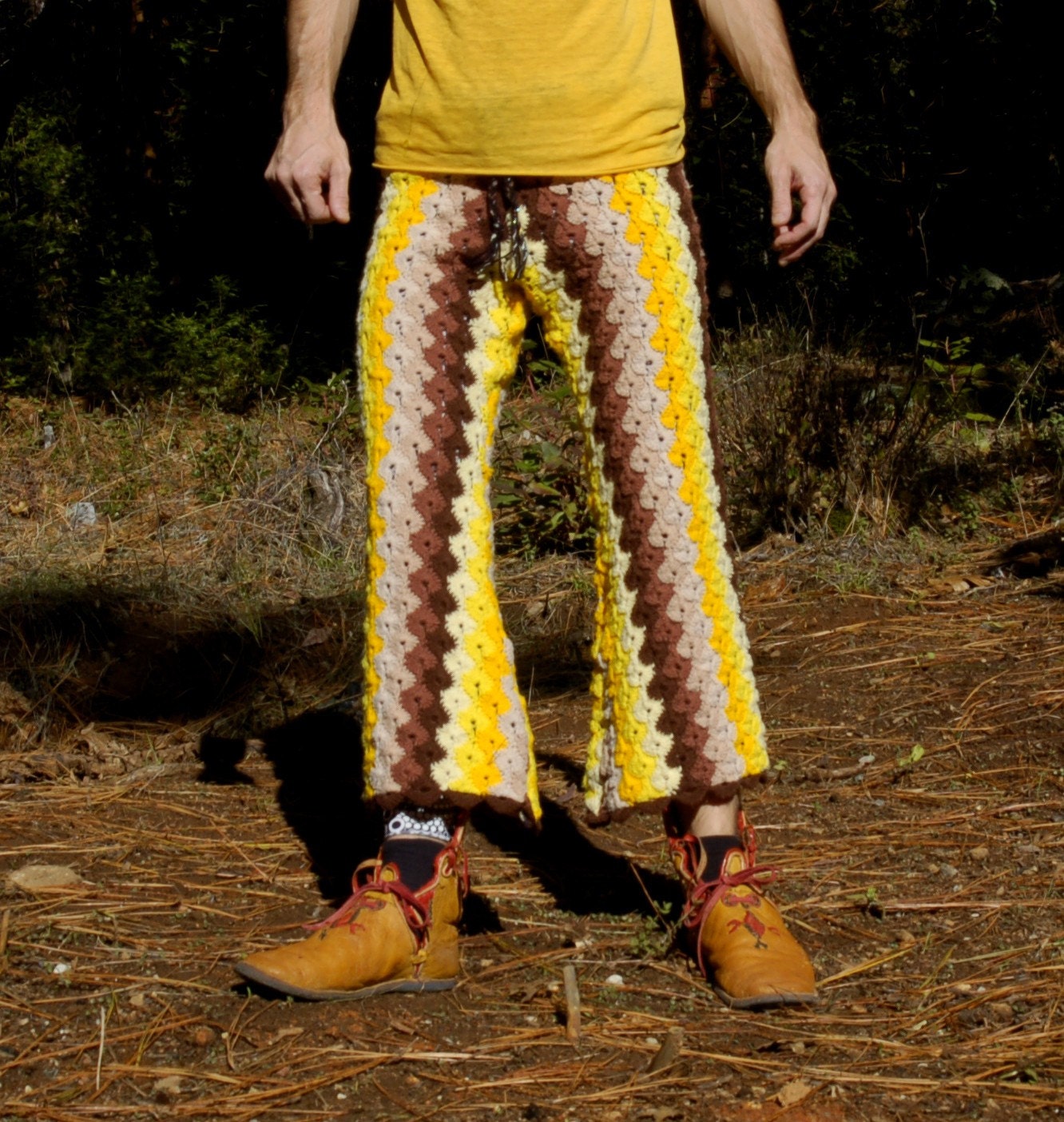 Funky 3/4 Length Crochet Pants
