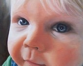 CUSTOM Oil Portrait on canvas 16" x 20"--one subject--Mother's Day, Nursery, Wedding, Anniversary