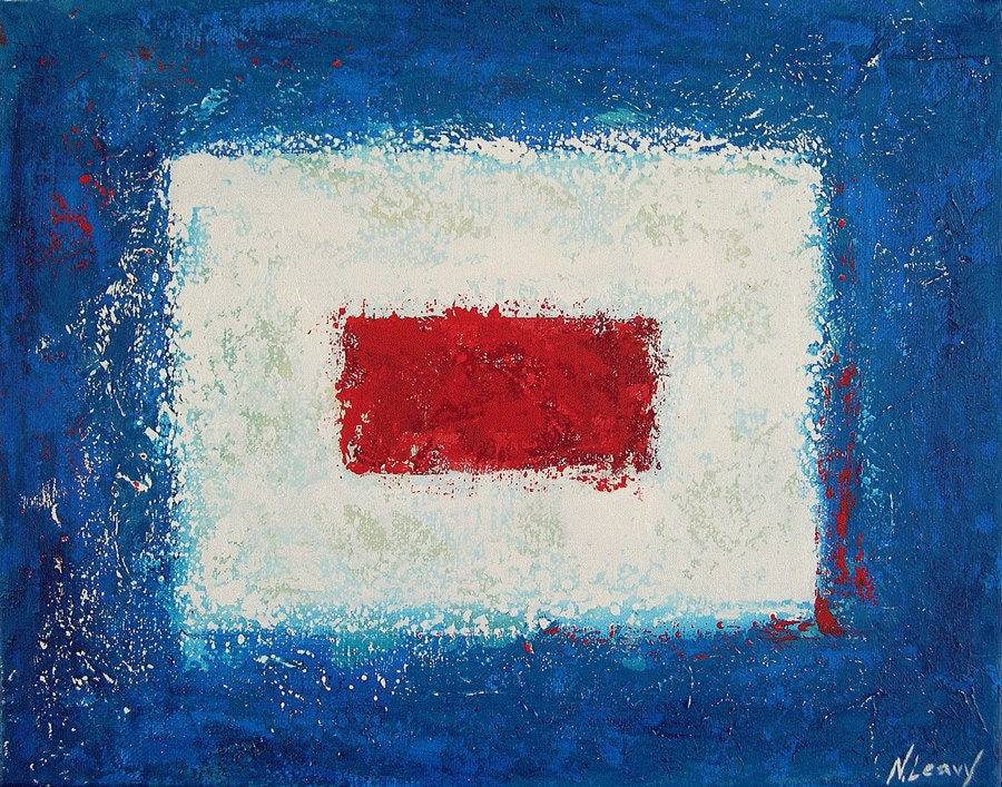 W Nautical Flag--I require medical assistance--11 x 14  painting