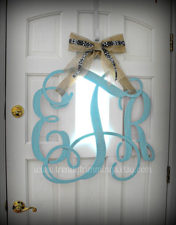 24" Wooden Monogram- Interlocking