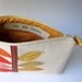 RESERVED for LINDSEY christmas in july 50% off, autumn clutch, modern orange yellow leaf design, burlap, fall fashion, one of a kind purse