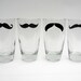 Moustache Water Glasses - Variety of Colors and Styles (set of 4)