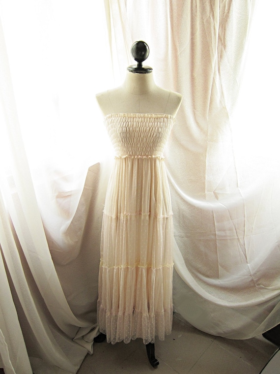 Shabby Chic Romantic Victorian Chantilly Alice in Wonderland Marie Antoinette Jane Austen Dreamy Country Rustic Lace Flowy Maxi Long Dress