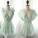 Romantic Pale Chantilly Pistachio Green Morning Dew Dreamy Soft Peaceful Misty Chiffon Lace Hem Dress./ Long Tunic
