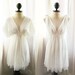 Dreamy White Kimono Grecian Dress Romantic Pale Chantilly Pure Linen Soft Rustic Peaceful Misty Chiffon Lace Hem 2way Dress