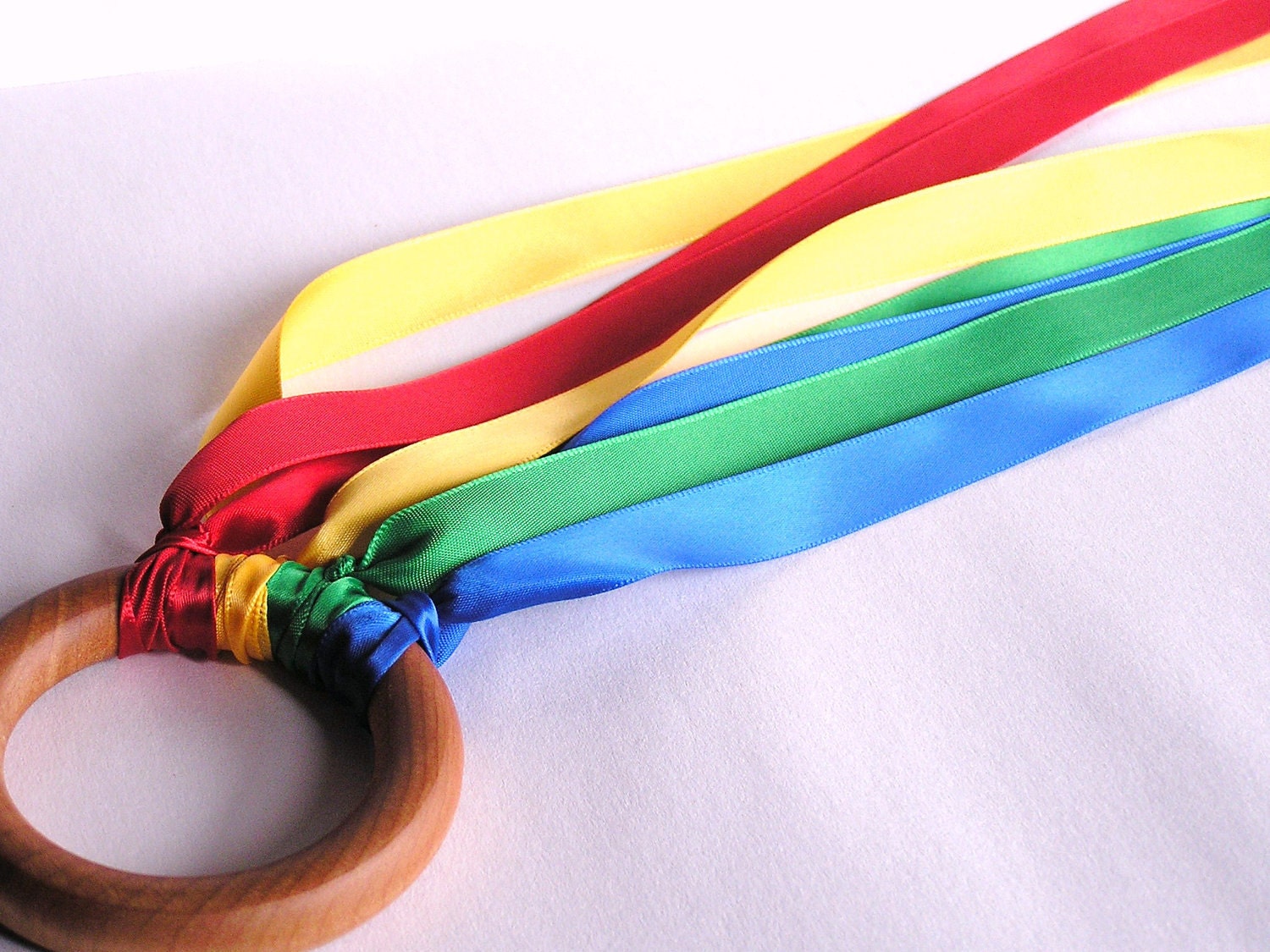 Wooden -Waldorf- Kids -Toy-Waldorf- Natural Wood Ring Toy -FLY ME-Primary- Hand Kite- Birthday Party Favor