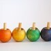 Wooden -Waldorf- Kids -Toy-Wood Spinning Top- TWIRLY TOP TRIO- Waldorf - Montessori- Educational- Party Favors- You Pick Three