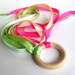 Wooden -Waldorf- Kids -Toy-Waldorf Natural Wood Toy Hand Kite - FLY ME  ALICE- Birthday Party -Wedding Favors-